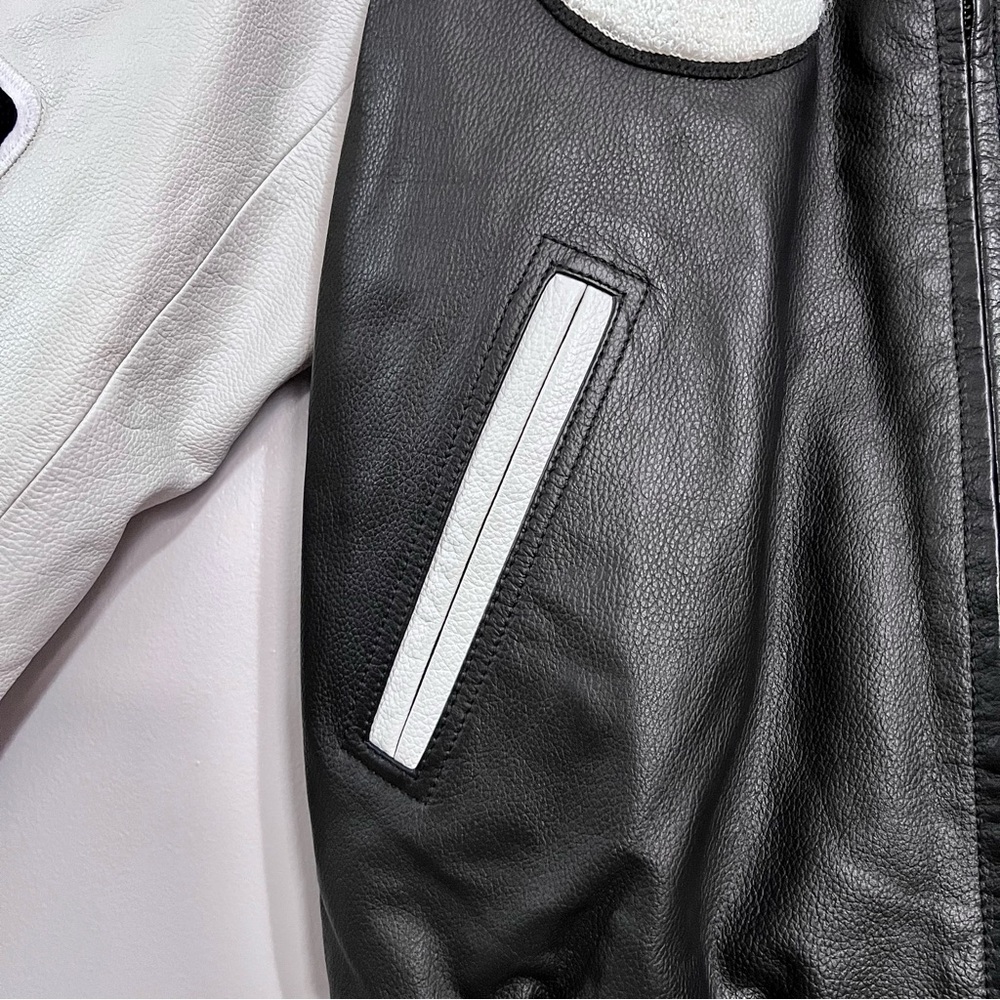 STADIUM by Stadium Good Number #8 Lucky 100% Leather Jacket MSRP$525 - Picture 9 of 16